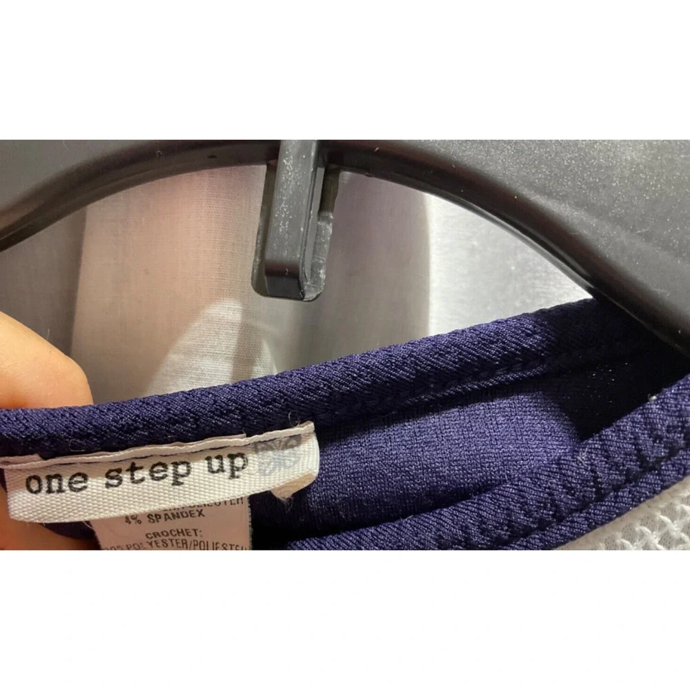 One Step Up Girls Sleeveless Dress Size 5/6, Blue/White, Polyester/Spandex, USA‎